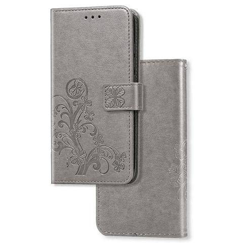 Custodia Portafoglio In Pelle Fiori Cover con Supporto per Samsung Galaxy A20 SC-02M SCV46 Grigio