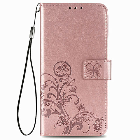 Custodia Portafoglio In Pelle Fiori Cover con Supporto per Samsung Galaxy A22 4G Rosa