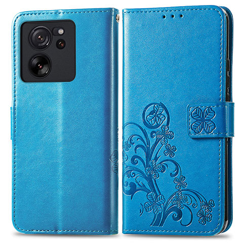 Custodia Portafoglio In Pelle Fiori Cover con Supporto per Xiaomi Redmi K60 Ultra 5G Blu