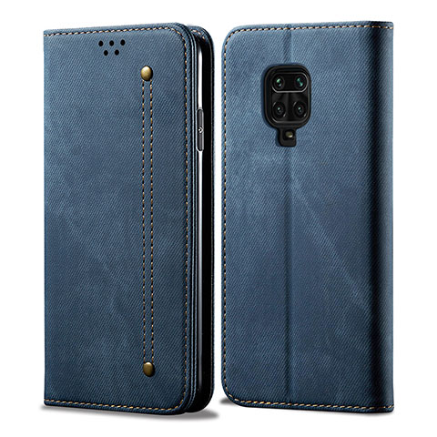 Custodia Portafoglio In stoffa con Supporto B01S per Xiaomi Poco M2 Pro Blu