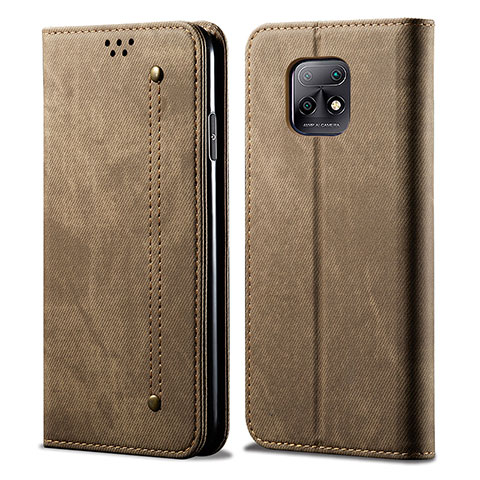 Custodia Portafoglio In stoffa con Supporto B01S per Xiaomi Redmi 10X Pro 5G Khaki