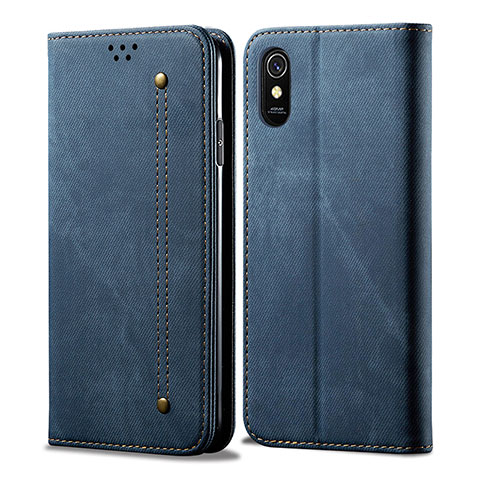 Custodia Portafoglio In stoffa con Supporto B01S per Xiaomi Redmi 9i Blu