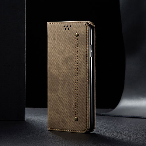 Custodia Portafoglio In stoffa con Supporto B01S per Xiaomi Redmi 9T 4G Khaki