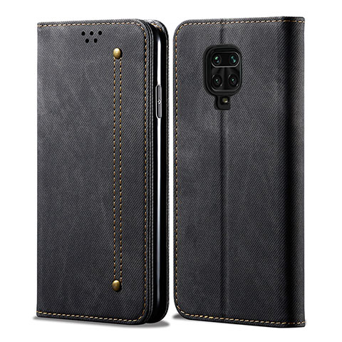 Custodia Portafoglio In stoffa con Supporto B01S per Xiaomi Redmi Note 9 Pro Max Nero