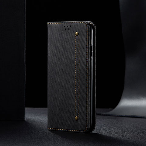 Custodia Portafoglio In stoffa con Supporto B02S per Xiaomi Poco M2 Pro Nero