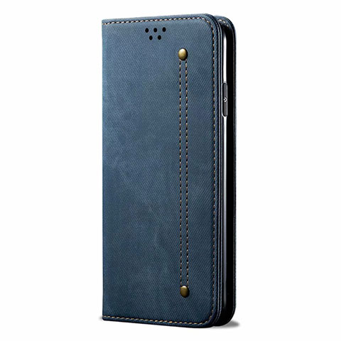 Custodia Portafoglio In stoffa con Supporto H01 per Oppo K7 5G Blu