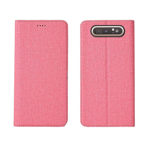 Custodia Portafoglio In stoffa con Supporto H01 per Samsung Galaxy A90 4G Rosa