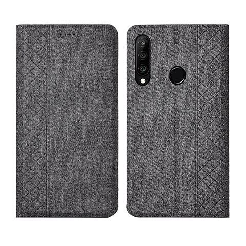 Custodia Portafoglio In stoffa con Supporto H02 per Huawei Nova 4e Grigio