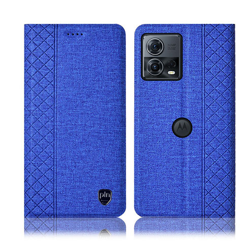 Custodia Portafoglio In stoffa con Supporto H12P per Motorola Moto Edge S30 Pro 5G Blu