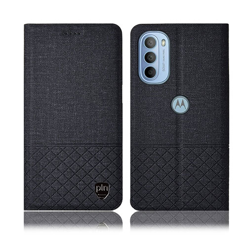 Custodia Portafoglio In stoffa con Supporto H12P per Motorola Moto G31 Nero