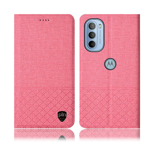 Custodia Portafoglio In stoffa con Supporto H12P per Motorola Moto G41 Rosa