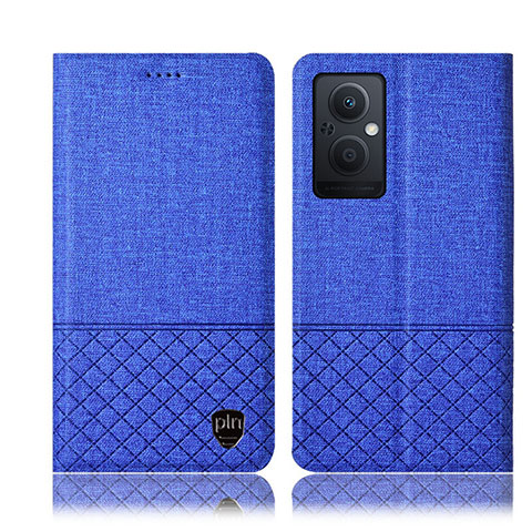 Custodia Portafoglio In stoffa con Supporto H12P per OnePlus Nord N20 5G Blu