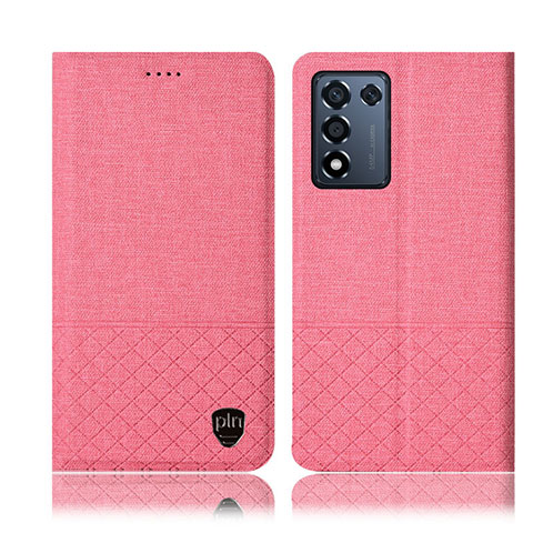 Custodia Portafoglio In stoffa con Supporto H12P per Oppo K9S 5G Rosa