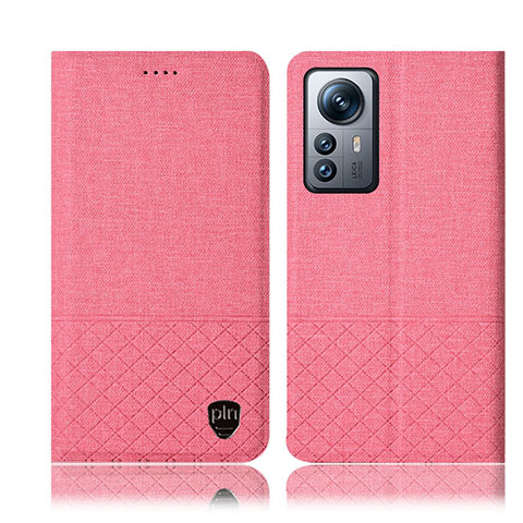 Custodia Portafoglio In stoffa con Supporto H12P per Xiaomi Mi 12 5G Rosa