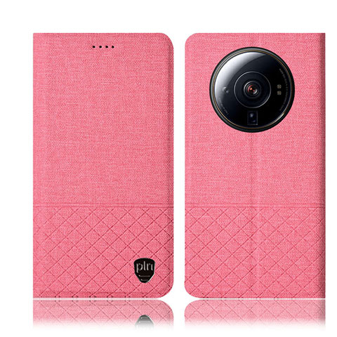 Custodia Portafoglio In stoffa con Supporto H12P per Xiaomi Mi 12S Ultra 5G Rosa