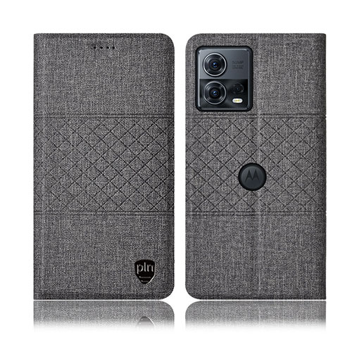 Custodia Portafoglio In stoffa con Supporto H13P per Motorola Moto Edge S30 Pro 5G Grigio