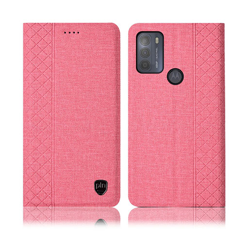 Custodia Portafoglio In stoffa con Supporto H13P per Motorola Moto G50 Rosa