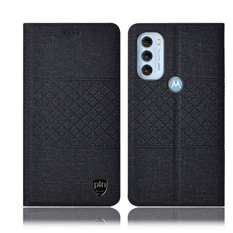 Custodia Portafoglio In stoffa con Supporto H13P per Motorola Moto G71 5G Nero