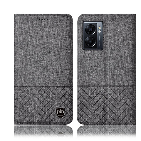 Custodia Portafoglio In stoffa con Supporto H13P per OnePlus Nord N300 5G Grigio