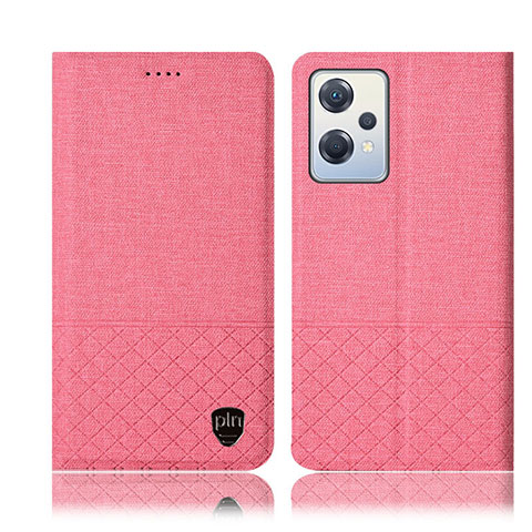 Custodia Portafoglio In stoffa con Supporto H13P per Oppo K10X 5G Rosa