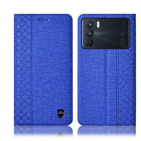 Custodia Portafoglio In stoffa con Supporto H13P per Oppo K9 Pro 5G Blu