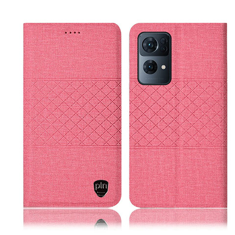 Custodia Portafoglio In stoffa con Supporto H13P per Oppo Reno7 Pro 5G Rosa