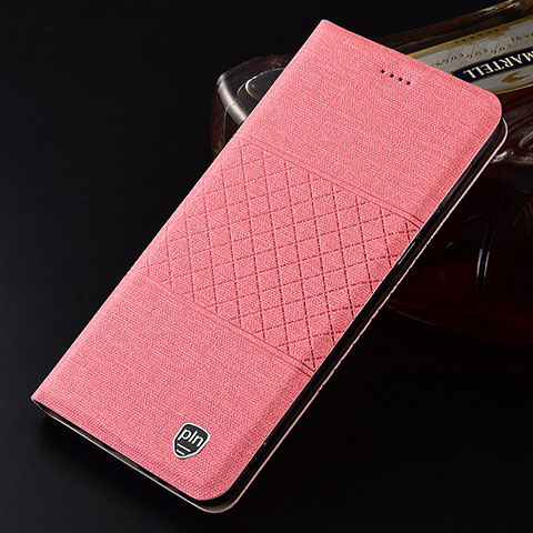 Custodia Portafoglio In stoffa con Supporto H13P per Samsung Galaxy S21 Ultra 5G Rosa