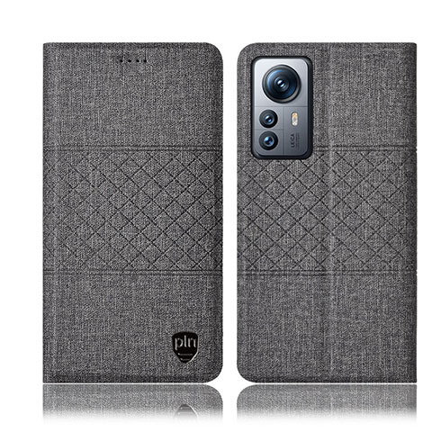 Custodia Portafoglio In stoffa con Supporto H13P per Xiaomi Mi 12 5G Grigio