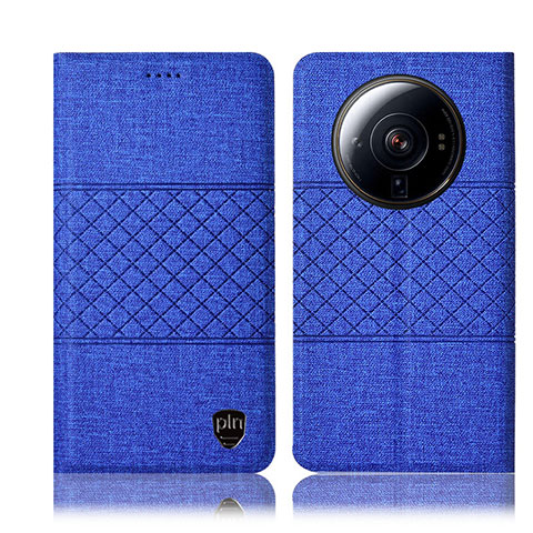 Custodia Portafoglio In stoffa con Supporto H13P per Xiaomi Mi 12S Ultra 5G Blu