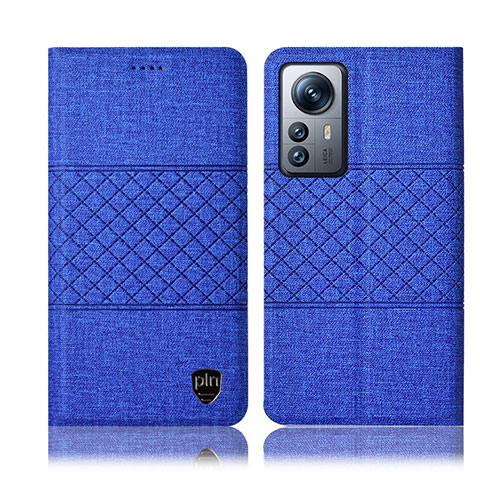 Custodia Portafoglio In stoffa con Supporto H13P per Xiaomi Mi 12X 5G Blu