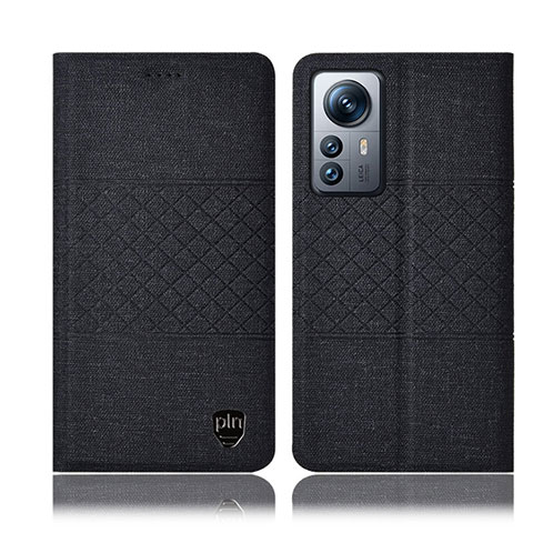 Custodia Portafoglio In stoffa con Supporto H13P per Xiaomi Mi 12X 5G Nero