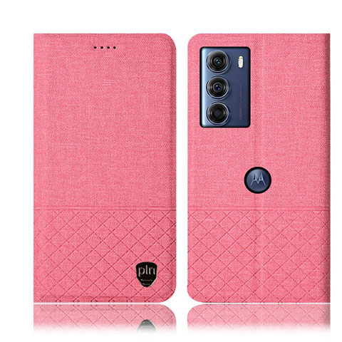 Custodia Portafoglio In stoffa con Supporto H14P per Motorola Moto Edge S30 5G Rosa