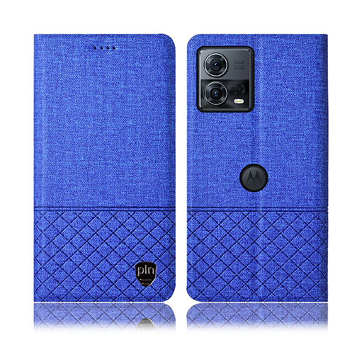 Custodia Portafoglio In stoffa con Supporto H14P per Motorola Moto Edge S30 Pro 5G Blu