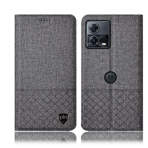 Custodia Portafoglio In stoffa con Supporto H14P per Motorola Moto Edge S30 Pro 5G Grigio