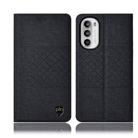 Custodia Portafoglio In stoffa con Supporto H14P per Motorola Moto G71s 5G Nero