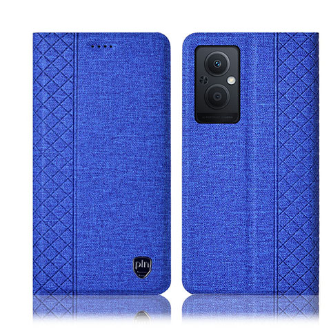 Custodia Portafoglio In stoffa con Supporto H14P per OnePlus Nord N20 5G Blu