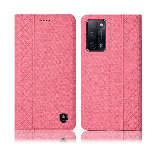 Custodia Portafoglio In stoffa con Supporto H14P per Oppo A56 5G Rosa