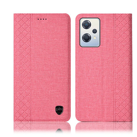 Custodia Portafoglio In stoffa con Supporto H14P per Oppo K10X 5G Rosa