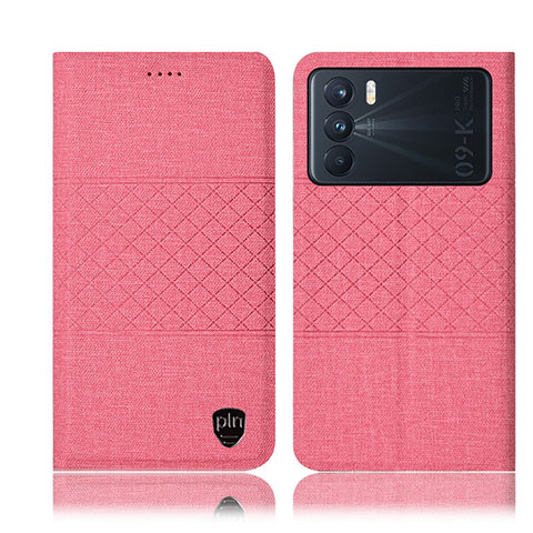 Custodia Portafoglio In stoffa con Supporto H14P per Oppo K9 Pro 5G Rosa