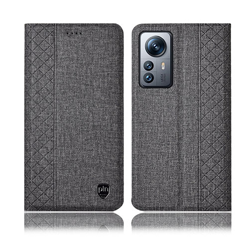 Custodia Portafoglio In stoffa con Supporto H14P per Xiaomi Mi 12S Pro 5G Grigio