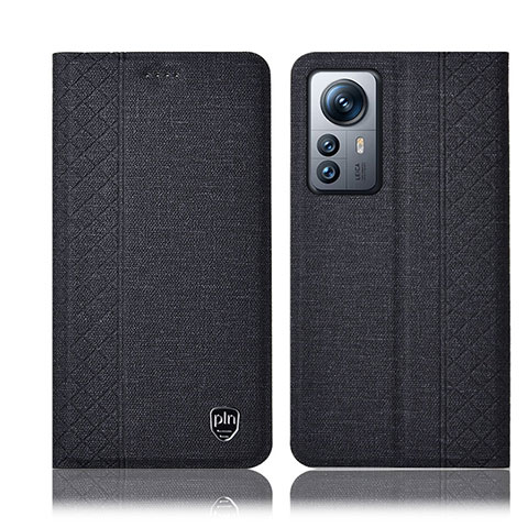 Custodia Portafoglio In stoffa con Supporto H14P per Xiaomi Mi 12X 5G Nero