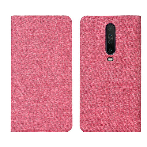 Custodia Portafoglio In stoffa con Supporto L01 per Xiaomi Poco X2 Rosa