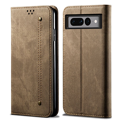 Custodia Portafoglio In stoffa con Supporto per Google Pixel 7 Pro 5G Khaki