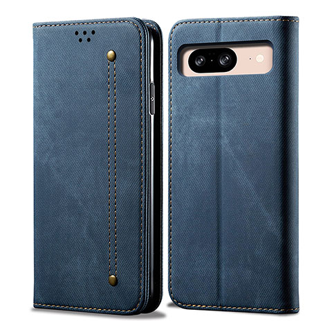 Custodia Portafoglio In stoffa con Supporto per Google Pixel 8 5G Blu