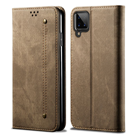 Custodia Portafoglio In stoffa con Supporto per Samsung Galaxy A12 Nacho Khaki