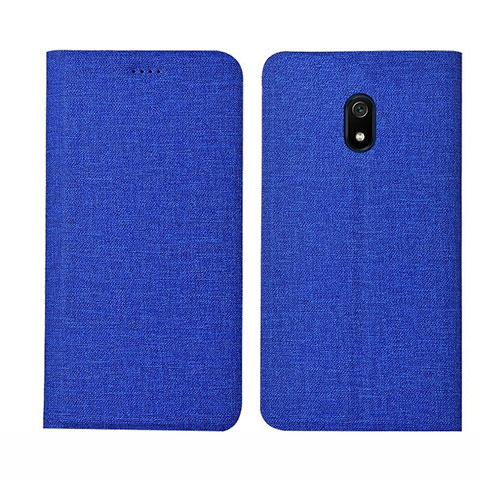 Custodia Portafoglio In stoffa con Supporto per Xiaomi Redmi 8A Blu