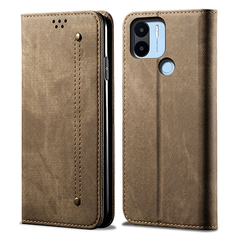 Custodia Portafoglio In stoffa con Supporto per Xiaomi Redmi A2 Plus Khaki