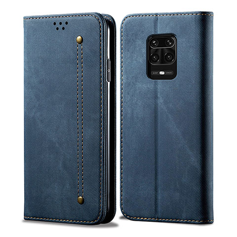 Custodia Portafoglio In stoffa con Supporto per Xiaomi Redmi Note 10 Lite India Blu