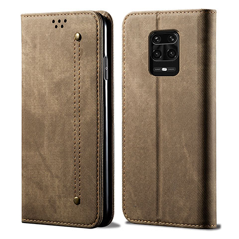 Custodia Portafoglio In stoffa con Supporto per Xiaomi Redmi Note 10 Lite India Khaki