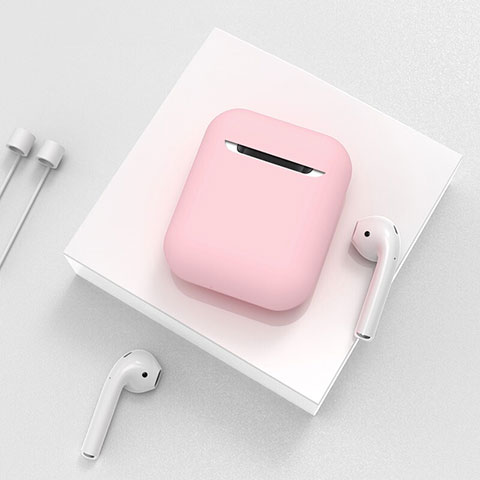 Custodia Portatile con Moschettone per AirPods Custodia di Ricarica C01 Rosa